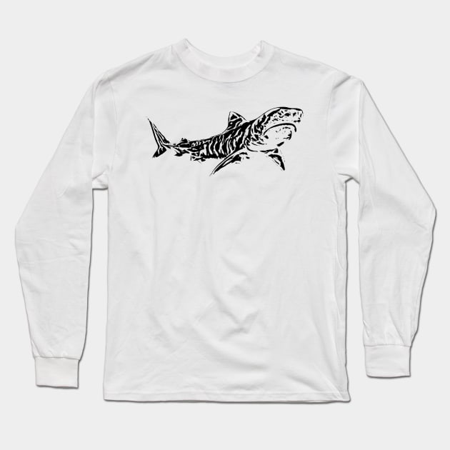 Shark Long Sleeve T-Shirt by Nimmersatt